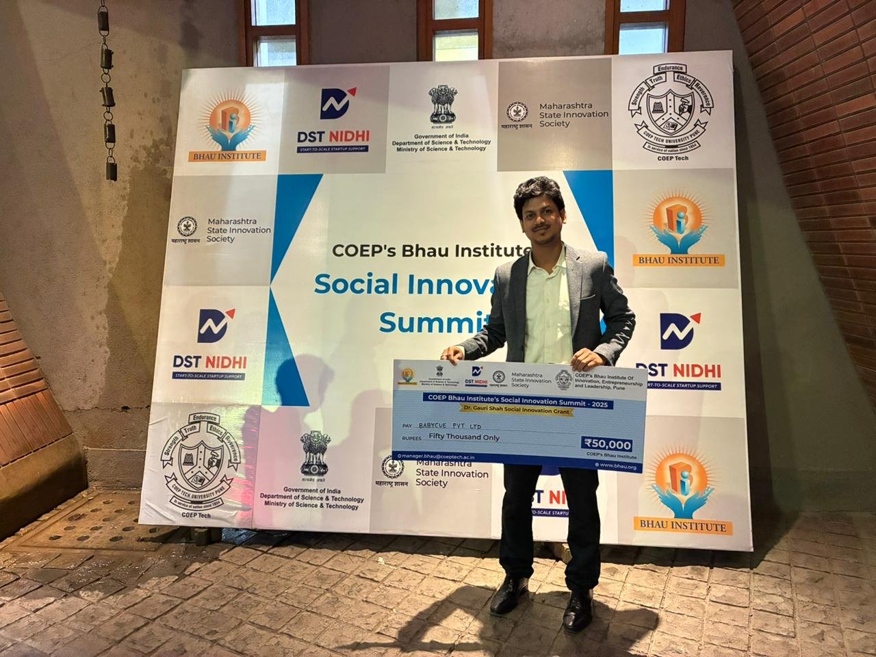 COEP Social Innovation Summit Winner - BabyCue wins social innovation challenge